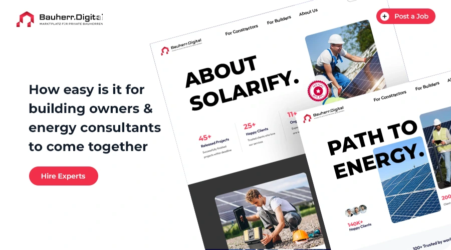 Website connecting the Real Estate Industry with Sustainable energy consultants